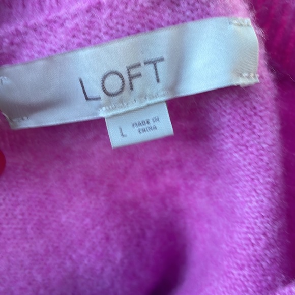 LOFT Pink Ruffle Sweater - Picture 7 of 7